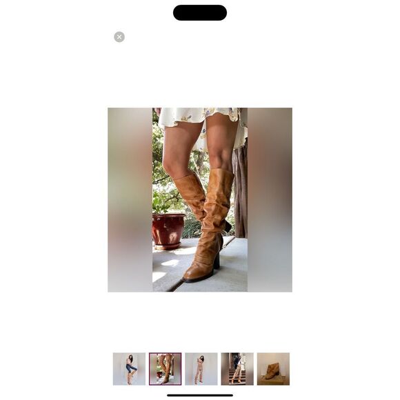 Free People Elyse Tall Boot Slouch Taupe Leather, $275 Sz 36 5.5/6 - Picture 3 of 10